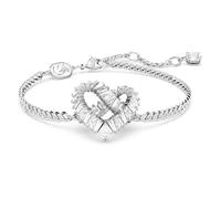 Swarovski Matrix Silver Heart Bracelet - 20cm
