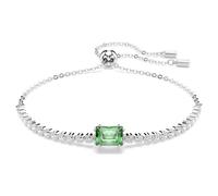 Swarovski Matrix Tennis bracelet, Mixed cuts, Green, Rhodium plated