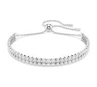 Swarovski Matrix Tennis Bracelet, Clear Round-Cut Crystals in a Rhodium-Finished Setting, Part of the Matrix Collection