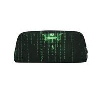 Matrix Code Digital Art Print Pencil Case, Pencil Pouch with Zipper, Portable Stationery Organizer pencil bag - Office Travel