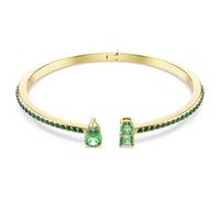 Swarovski Matrix Cuff Bracelet, Green Mixed-Cut Stones in a Gold-Tone Finished Setting, Part of the Matrix Collection