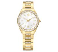 Matrix date watch, Swiss Made, Metal bracelet, Gold tone, Gold-tone finish
