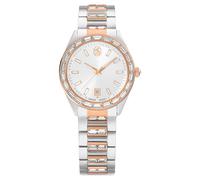 Matrix date watch, Swiss Made, Metal bracelet, Rose gold tone, Mixed metal finish