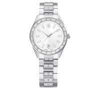 Matrix date watch, Swiss Made, Metal bracelet, Silver Tone, Stainless steel