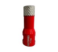 Matrix Diamond Drill Bit Hollow Drill Bit Diameter 18 x 15 x 62 mm Red M14 Segment Height 15 mm Precise and Clean Drills Dry & Wet