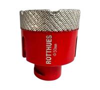 Matrix Diamond Drill Bit Hollow Drill Bit Diameter 50 x 15 x 60 mm Red M14 Segment Height 15 mm Precise and Clean Drills Dry & Wet