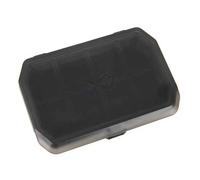 FOX Matrix Shallow Accessory Box 8 Compartment, Terminal Tackle Storage Box, Translucent, Easy Opening Magnetic Lid, Watertight Seal, Stackable, Dimensions W 86mm X L 118mm X H 19mm, Code GBX009.