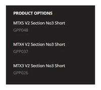 Matrix Fishing Mtx4 V2 Short 3 Butt Section Silver
