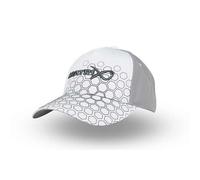 Matrix Hex Print Baseball Cap White Coarse Fishing Clothing & Footwear - GHH008