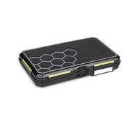Matrix Hooklength Storage Box Short 15cm, Fits Hooklengths 2 to 6 inches, Internal Measuring Pins, Stores 180 Hooklengths, Magnetic Locking, Watertight Rubber Seal, L20cm x W12cm x H3cm, Code GBX013.