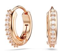 Swarovski Matrix Rose Gold White Crystal Hoop Earrings