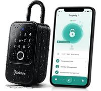 Matrix II Smart Key Lock Box by LINKSTYLE - Bluetooth Access, Waterproof, Wall mountable, 5-Unlock Modes, Temporary Codes, for Airbnb, Realtors, Hotels, Car Rentals (Key Box Only)