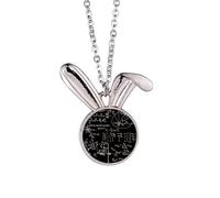 Matrix Mathematical Formulas Science Calculus Rabbit Necklace Pendant Bunny Animal Jewelry Gift
