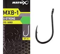 Matrix MXB-1 Size 18 Barbed Eyed Black Nickel Super Sharp Hooks Ideal for Hair Rigging Pellets Maggots Casters