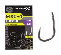 Matrix MXC-4 Size 18 Barbless Eyed Super Sharp PTFE Coated Hooks for Corn Meat Pellets Paste