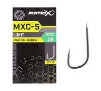 Matrix MXC-5 Size 18 Barbless Spade End Super Sharp PTFE Coated Hooks for Maggots Casters Pellets