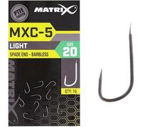 Matrix MXC-5 Size 20 Barbless Spade End Super Sharp PTFE Coated Hooks for Maggots Casters Pellets