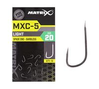 Matrix MXC-5 Size 20 Barbless Spade End Super Sharp PTFE Coated Hooks for Maggots Casters Pellets
