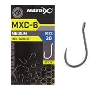 Matrix MXC-6 Size 20 Barbless Eyed Super Sharp PTFE Coated Hooks for Maggots Casters Pellets
