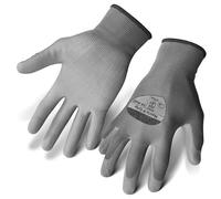 Matrix P-Grip Multipurpose Seamless Comfort Fit Hard Wearing Abrasion Resistant Utility Gloves | Automotive, Construction, Engineering, Manufacturing, Warehousing (6 Pair | Grey, Medium | Size 8)