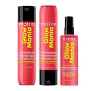 Matrix PACK Glow Mania Color Glow Shampoo 300ml, Glow Mania Color Glow Conditioner 300ml & Glow Mania Glow Keeper Leave-In 250ml