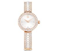 Matrix pearl bangle bangle watch, Swiss Made, Crystal bracelet, Rose gold-tone finish