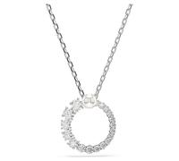 Swarovski Jewellery Swarovski Matrix Crystal & Pearl Circle Necklace 1.7 x 1.6cm, 38-45cm