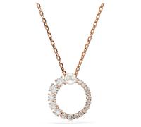 Swarovski Matrix Rose-Gold Crystal Pearl Circle Necklace