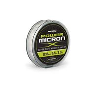 Matrix Power Micron X 0.18mm - 6.5lb 100m accurate dia. Low Viz Hooklength and Pole Rig Fishing Line