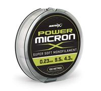 Matrix Power Micron X 0.23mm - 9.5lb 100m accurate dia. Low Viz Hooklength and Pole Rig Fishing Line