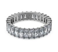 Matrix ring, Baguette cut, Grey, Ruthenium plated