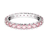 Matrix ring, Round cut, Pink, Rhodium plated