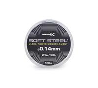 Matrix Soft Steel Ultra Power Monofilament 0.14mm 4.5lb 100m, Commercial Carp Fishing Line, High Knot Strength, Strong, Supple, Ideal for Pole Rigs and Feeder Hooklengths, Code GML044.