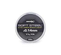 Matrix Soft Steel Ultra Power Monofilament 0.14mm 4.5lb 100m, Commercial Carp Fishing Line, High Knot Strength, Strong, Supple, Ideal for Pole Rigs and Feeder Hooklengths, Code GML044.