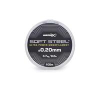 Matrix Soft Steel Ultra Power Monofilament 0.20mm 8.2lb 100m, Commercial Carp Fishing Line, High Knot Strength, Strong, Supple, Ideal for Pole Rigs and Feeder Hooklengths, Code GML047.