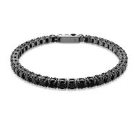 Swarovski Matrix Tennis Tennis Bracelet, Black, Ruthenium shiny