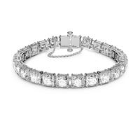 Matrix Tennis bracelet, White, Rhodium plated