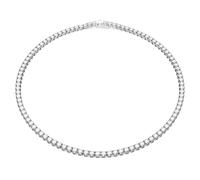 Swarovski Matrix Tennis necklace, Round cut, Small, White, Rhodium plated, Medium