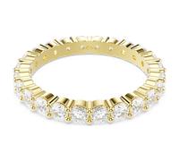 Swarovski Jewellery Swarovski Matrix Vittore Round Cut Gold Tone Ring Size 55