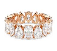 Matrix Vittore ring, Pear cut, White, 18K rose gold finish