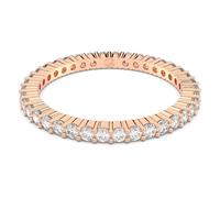 Swarovski Vittore ring, Round cut, White, Rose gold-tone plated, 58