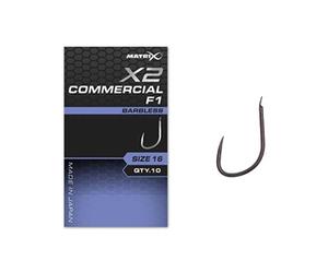 Matrix X2 Commercial F1 Barbless Hooks - 18