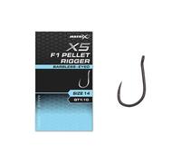Matrix X5 F1 Pellet Rigger Barbless Hooks - 12