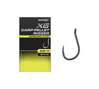 Matrix X6 Carp Pellet Rigger Barbless Hooks - 12