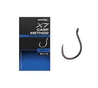Matrix X7 Carp Method Barbless Eyed Hooks - 12