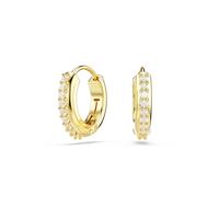 Matrix Yellow Gold Coloured Cubic Zirconia Mini Hoops