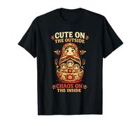 Matryoshka Babushka Nesting Dolls Cute Outside Chaos Inside T-Shirt