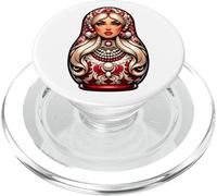 Matryoshka in Russian Matryoshka Doll Khokhloma and Russians PopSockets PopGrip for MagSafe