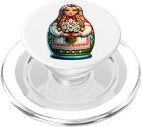 Matryoshka in Russian Matryoshka Doll Khokhloma and Russians PopSockets PopGrip for MagSafe