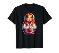 Matryoshka in Russian Matryoshka Doll Khokhloma and Russians T-Shirt